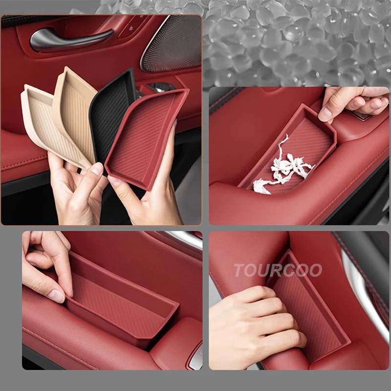 For SERES 5 AITO M5 2024 Car Door Handle Silicone Storage Pad Interior Accessories