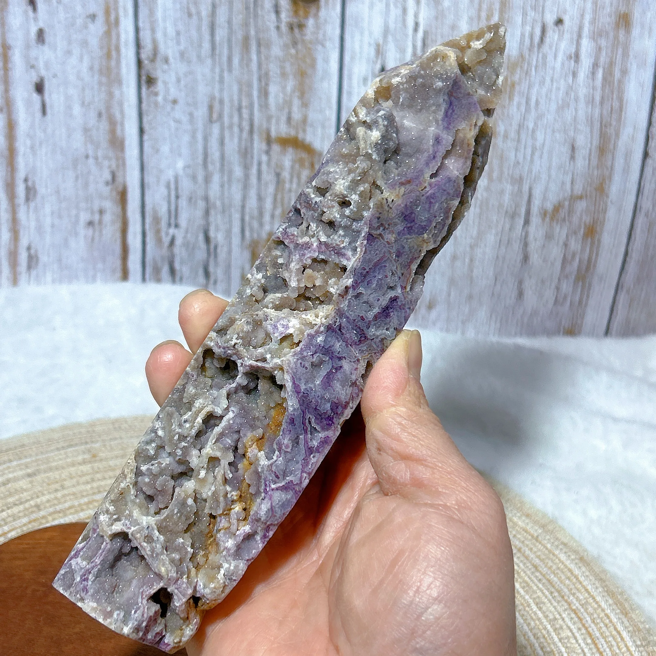 Natural Crystals Purple Druzy Sphalerite Large Tower Point Gemstones Healing Mineral Energy Home Decorations Gift Ore