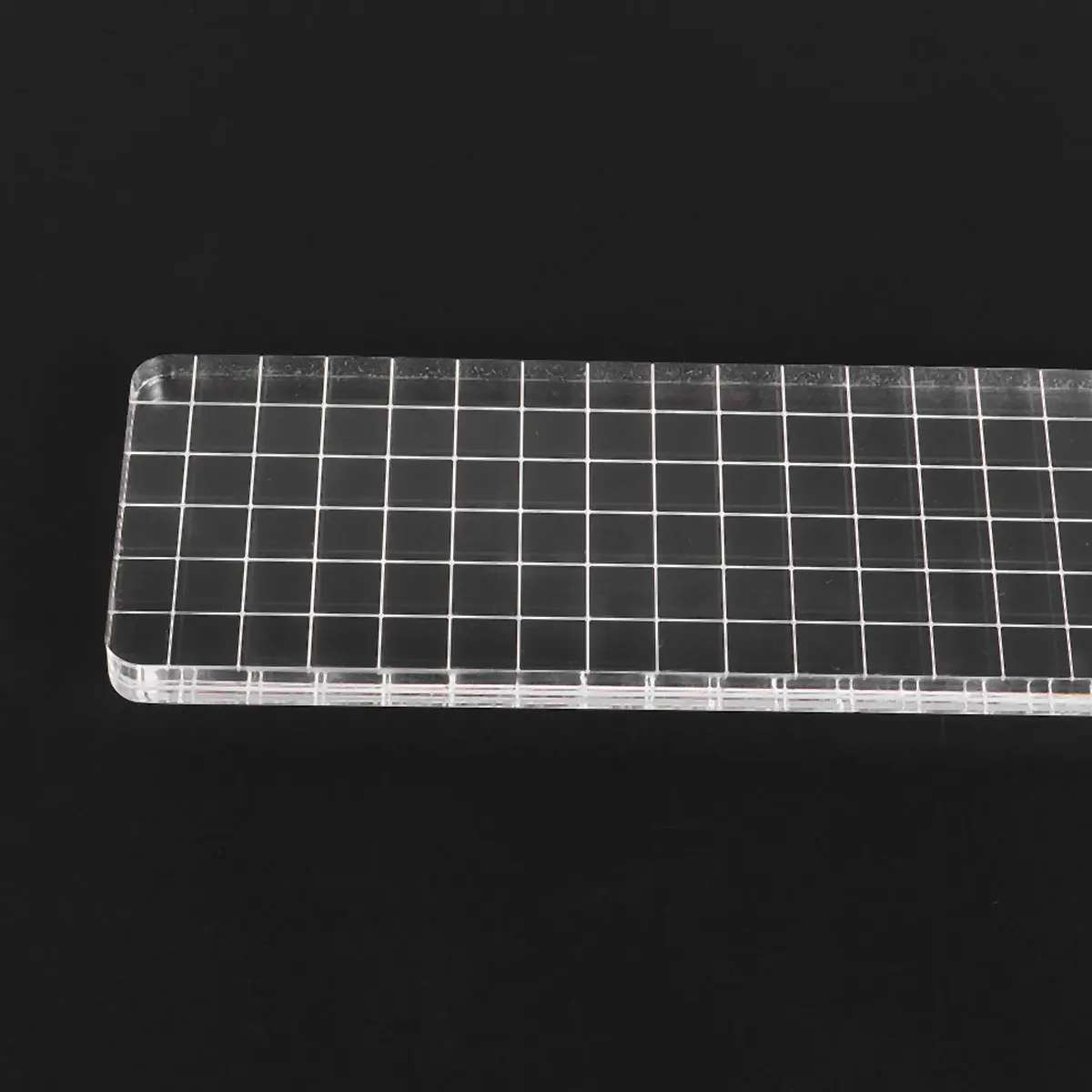 

Creative Transparent Acrylic Stamp Blocks Thickened Durable Clear Stamping Handle Precise Alignment Grid Lines Easy Grip