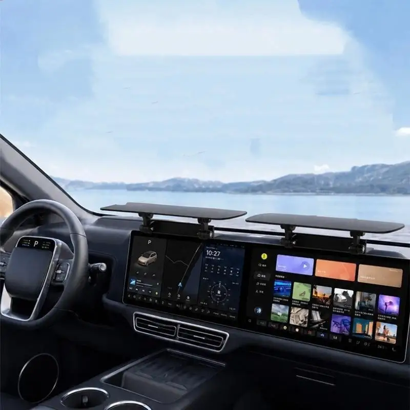 Sonnenblende für den Bildschirm der Mittelkonsole im Auto, blendfreier Schutz für das Display, verstellbarer Schutz für den Auto-Monitor. – Detail 5