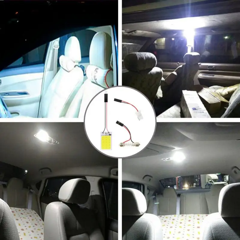 Kit d'éclairage LED pour l'intérieur de la voiture, adaptateurs universels COB super lumineux pour remplacement de l'éclairage du coffre de la voiture
