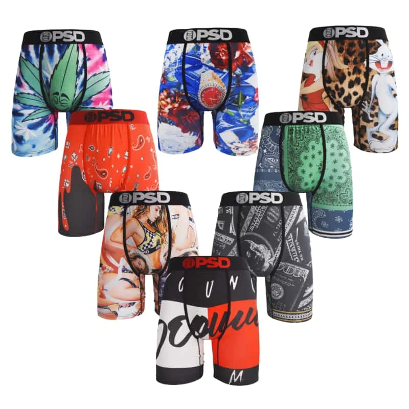 Men's Underwear Boxer Briefs Summer Surf Sexy 3D Printed Beach Swimwear Men Swim Panties Volleyball Sports Gym Shorts Man