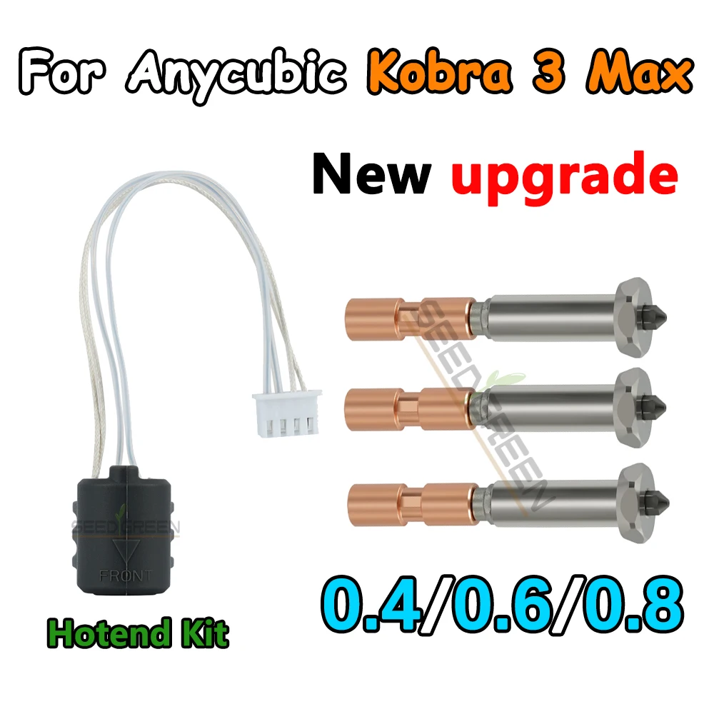 

Для Anycubic Kobra 3 Max сопло Hotend Kobra 3 Max Combo горло сопла 0,4 мм 0,6 мм 0,8 мм