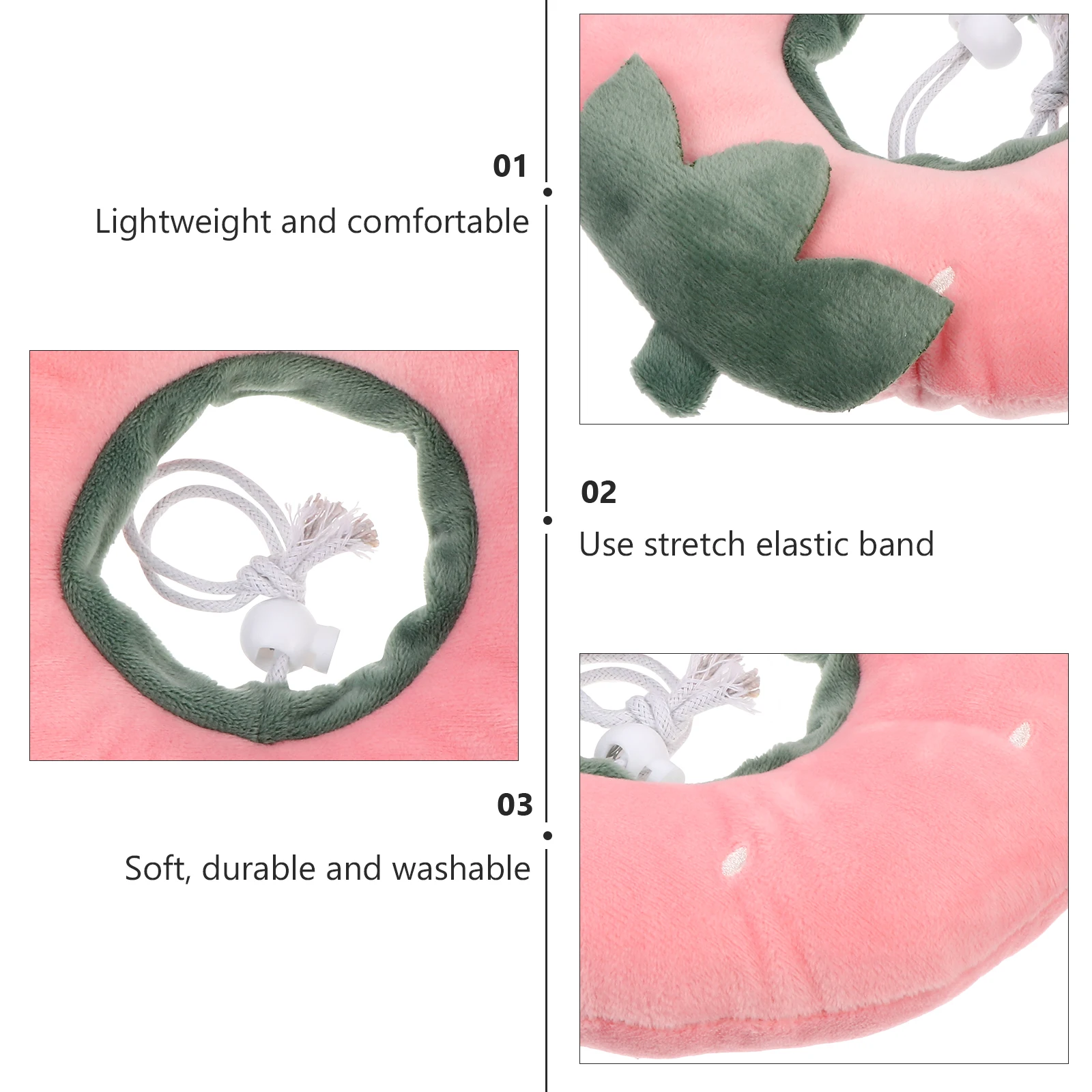 

Strawberry Shape Cat Recovery Collar Soft Lightweight Pet Protective Neck Ring Anti-Bite Anti-Lick Washable For Dogs Cats After