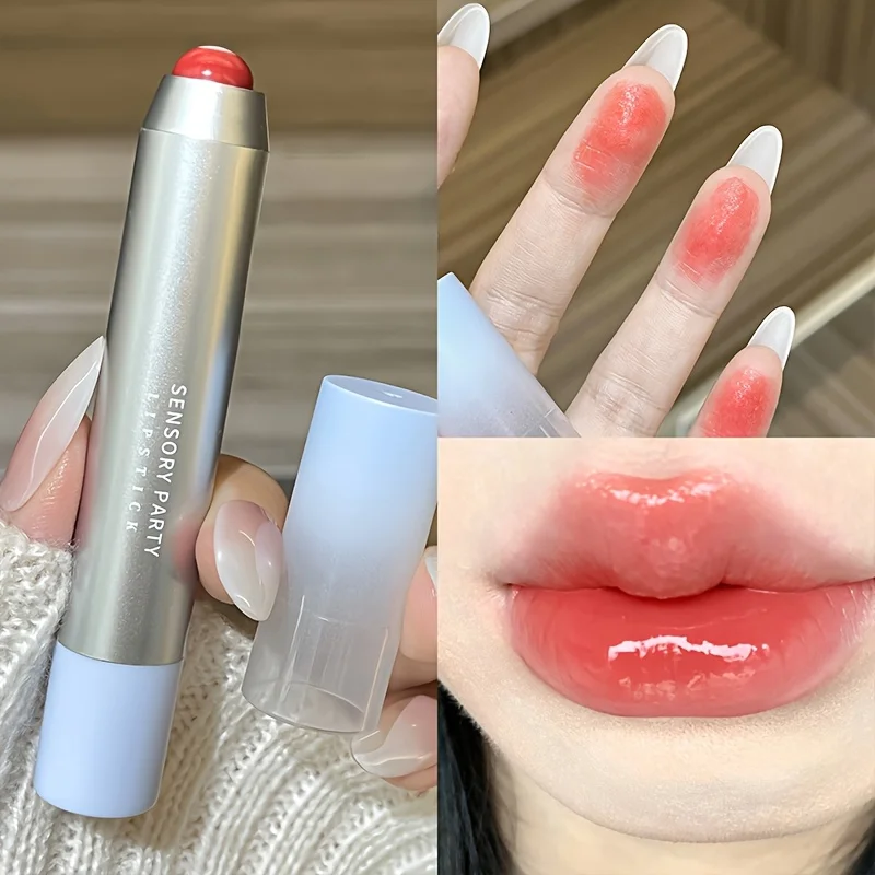 Ледяная увлажняющая помада 2-в-1, зеркальная глазурь для губ, водостойкая долговечная увлажняющая помада, пухлый блеск, идеальный подарок