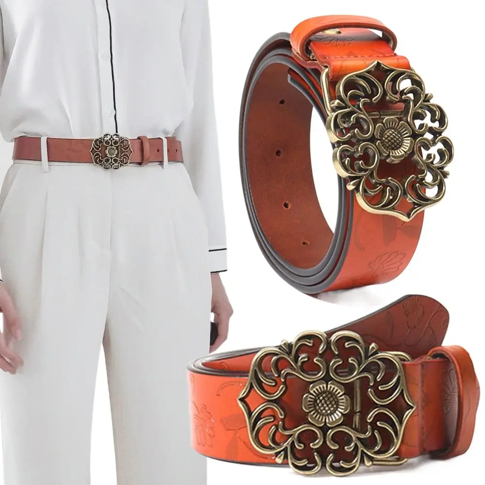 

Fashion Wild Skirt Leather Belt Casual All-match Pin Buckle Waistband Durable Vintage Women Belts Women