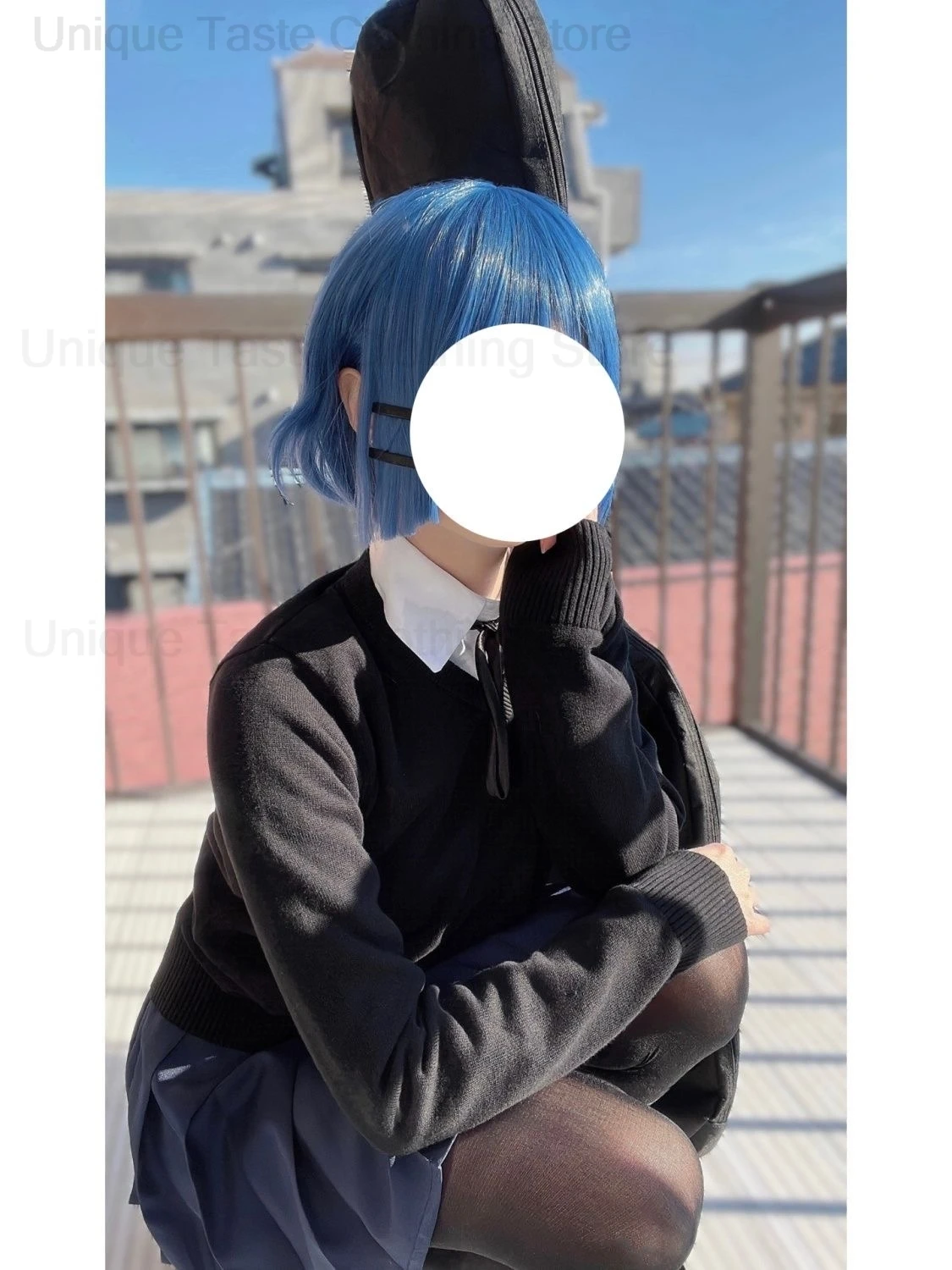 أنيمي بوتشي ذا روك البلوفرات يامادا ريو سترة برقبة على شكل v قمصان تنورة مجموعة موضة الكرتون تأثيري النمط الياباني ملابس حريمي #6