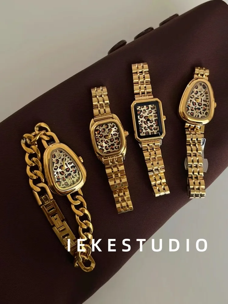 

Retro-Style Women'S Watches With Fashionable Colors Luxurious And Exquisite, High-End Feel, Stainless Steel Strap, Women'S Gift.