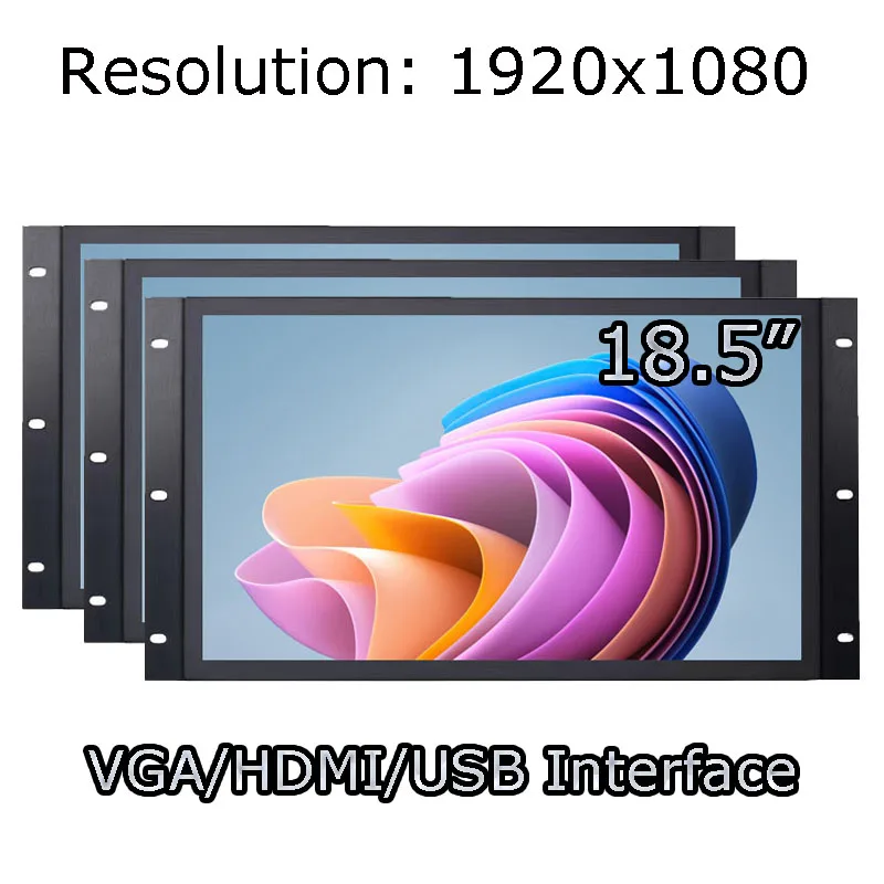 18.5 Inch 1920x1080 HD 1000 Nits Outdoor Use Metal Industrial Touch Screen Monitor With VGA HDMI For Vending Machine Use