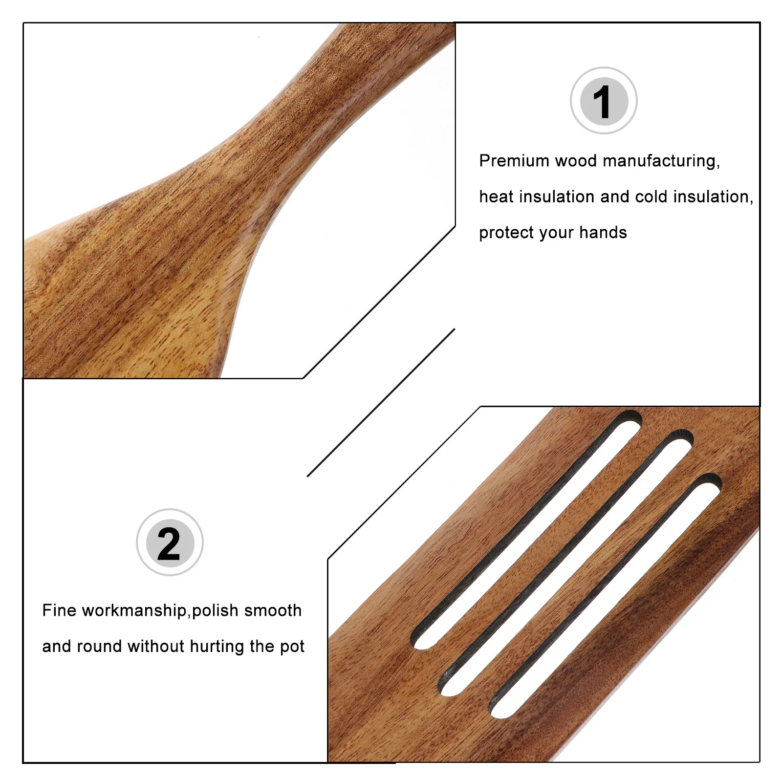 

1Set Wooden Spatula Set Cooking Utensils Heat Resistant Long Handle Kitchen Tools Eco Friendly Wooden Kitchen Tool