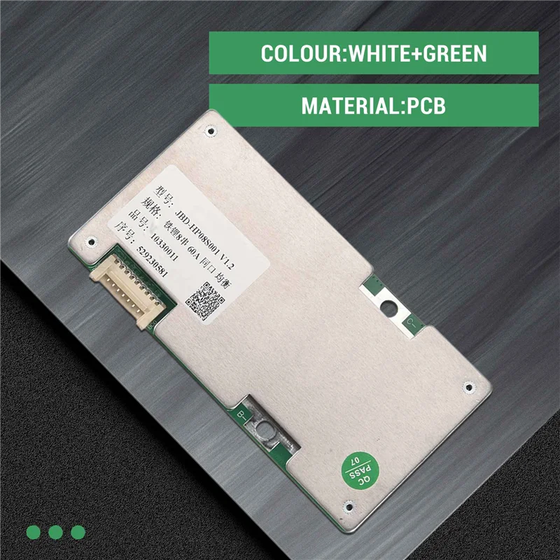 AP-8S 24V 60A BMS Li-Iron Lithium Battery Charger Protection Board With Power Battery Balance/Enhance PCB Protection Board