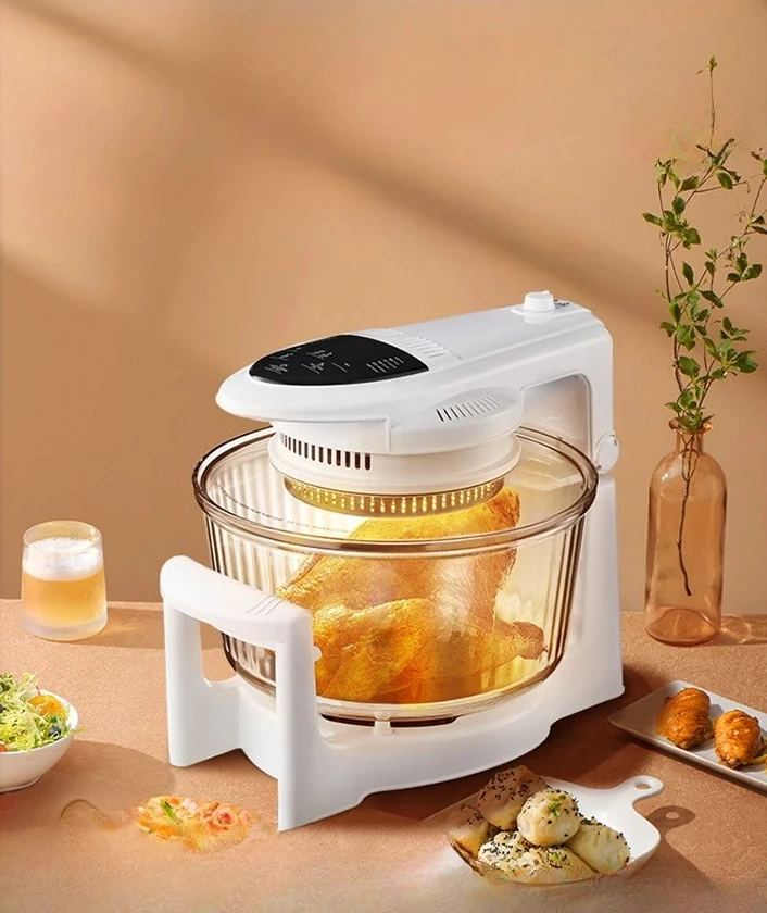 air fryer, smoke-free electric fryer, silent heating, multi-function halogen oven