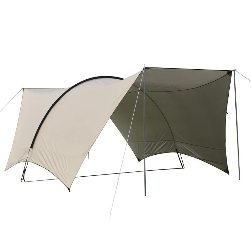 T043 Camping Family Party Rain And Arched Awning Large Space Sun Shade Beach Tent Outdoor