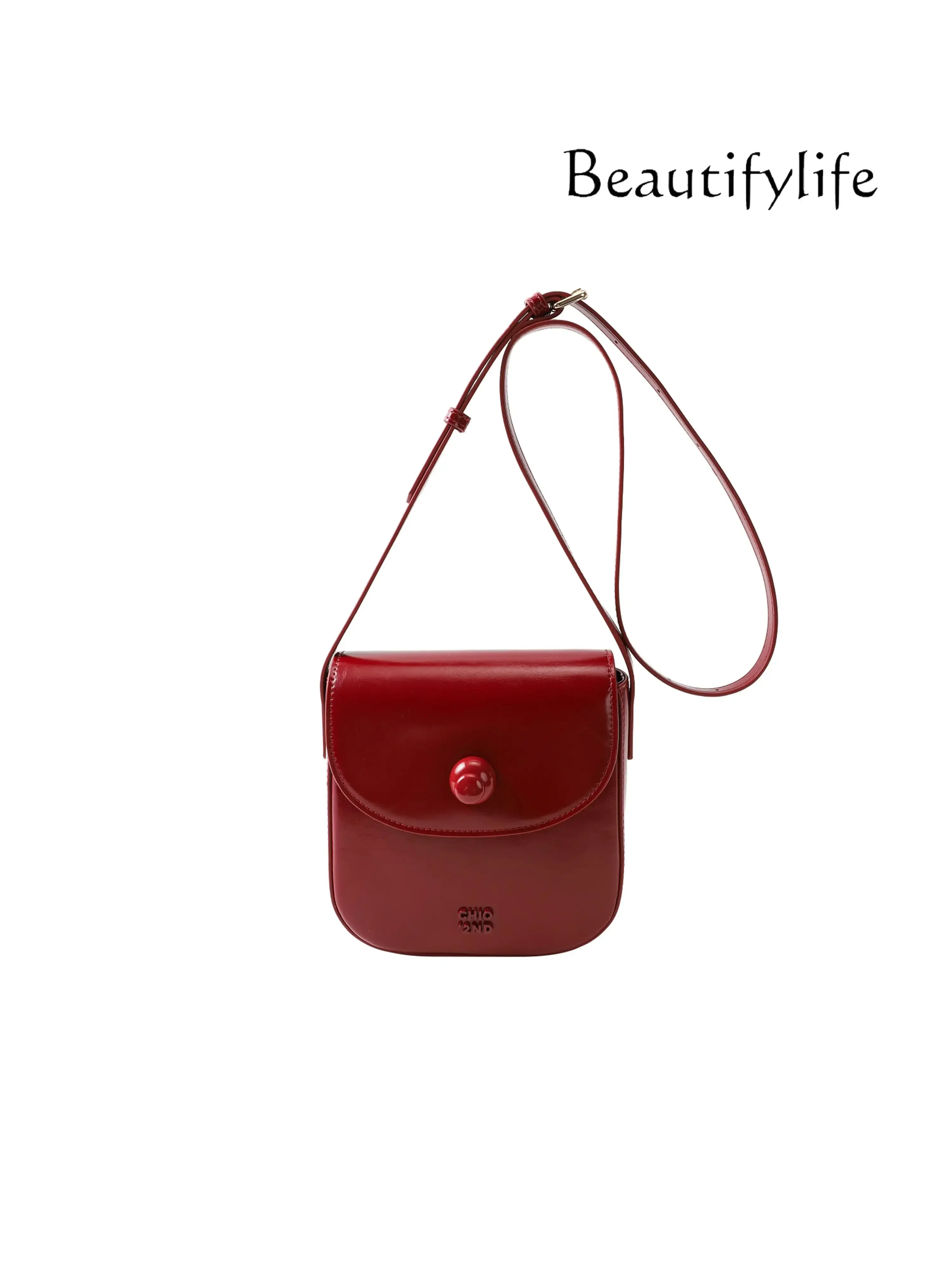 Design sense temperament small bag women's new high-end sense red wedding bag shoulder messenger bag