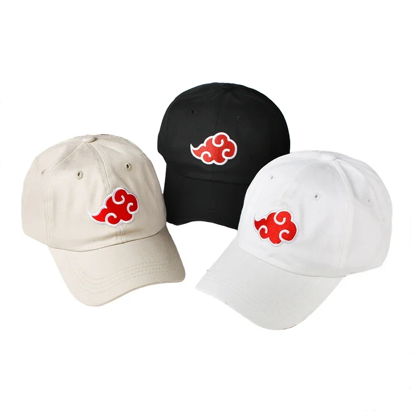 MINISO Anime Cartoon Naruto Akatsuki Embroidery Adult Outdoor Sport Baseball Caps Men Women Hip Hop Sunshade Duck Tongue Hat