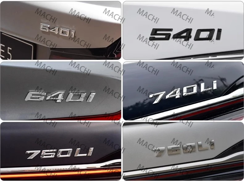 Автомобильный эмблем серебристого цвета для BMW E63 E64 F06 F12 F13 глянцевый черный буквенно-цифровой значок из АБС-пластика G32 - 630i 630d 640i 640d XDrive SDrive - яркий