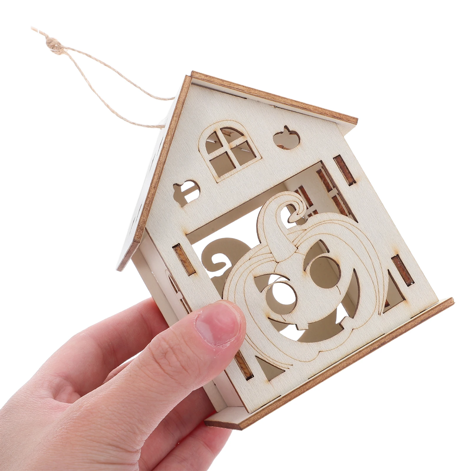 

Wooden Pumpkin Home Decor DIY Ornament Decorations Halloween Desktop