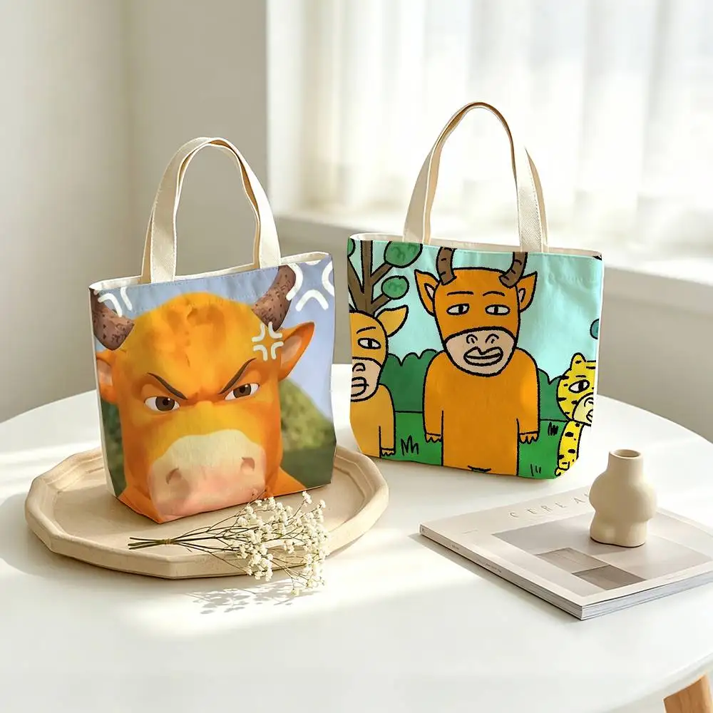 Niu Lai 2026 Chinese Animated Feature Film  Printed Canvas Tote Bag Shoulder Bag Commuter Mommy Shopping Bag