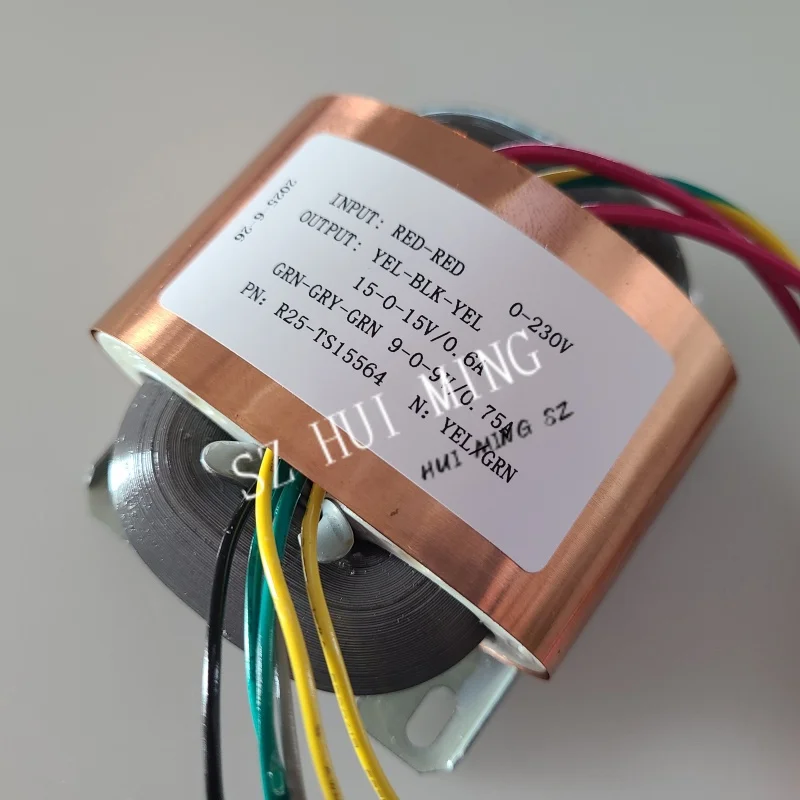 

R Core Transformer 30W Dual 15V Transformers R25 230V To 15V-0-15V+9V-0-9V Custom Copper Shield DAC For Power Supply Amplifier