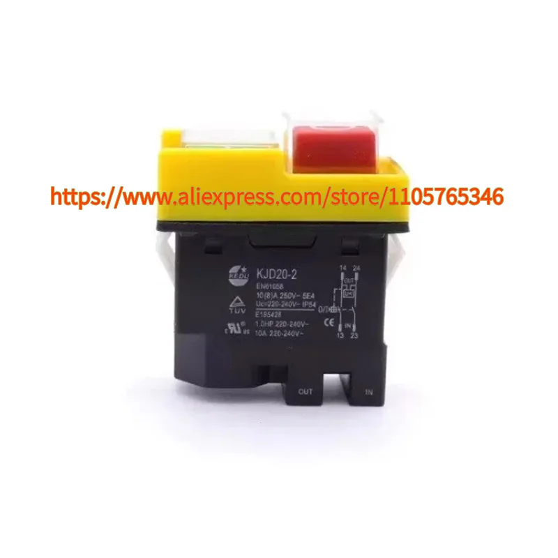 1pcs KJD20-2 Original KEDU 220V Sand Belt Machine, Band saw Machine Button, Waterproof and Dustproof Bench Drill Switch
