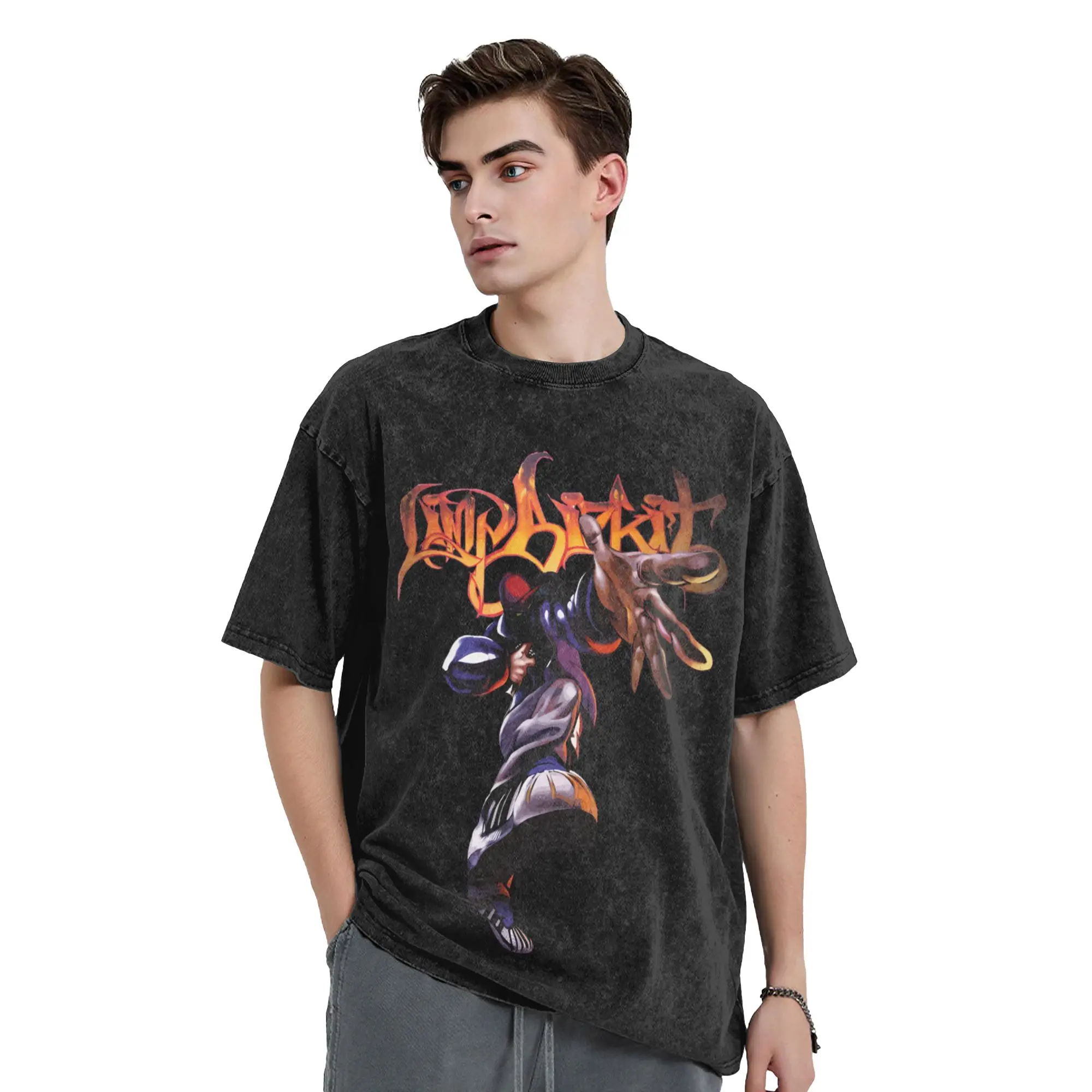 Limp Bizkit T Shirt for Men Pure Cotton Funny T-Shirts Round Collar Tee Shirt Short Sleeve