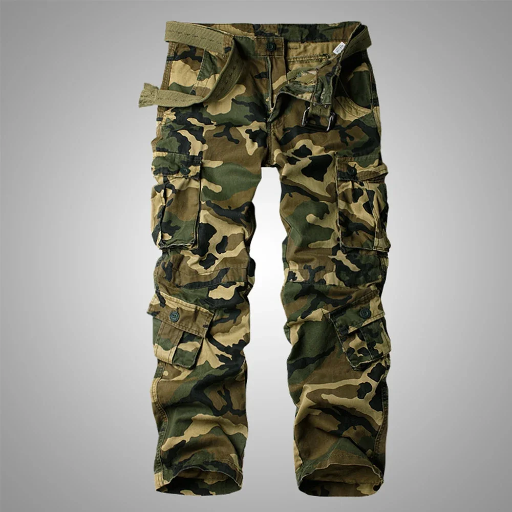 Overalls trousers men's camouflage pants outdoor multi-pocket loose overalls men's sports pants wear-resistant casual pants