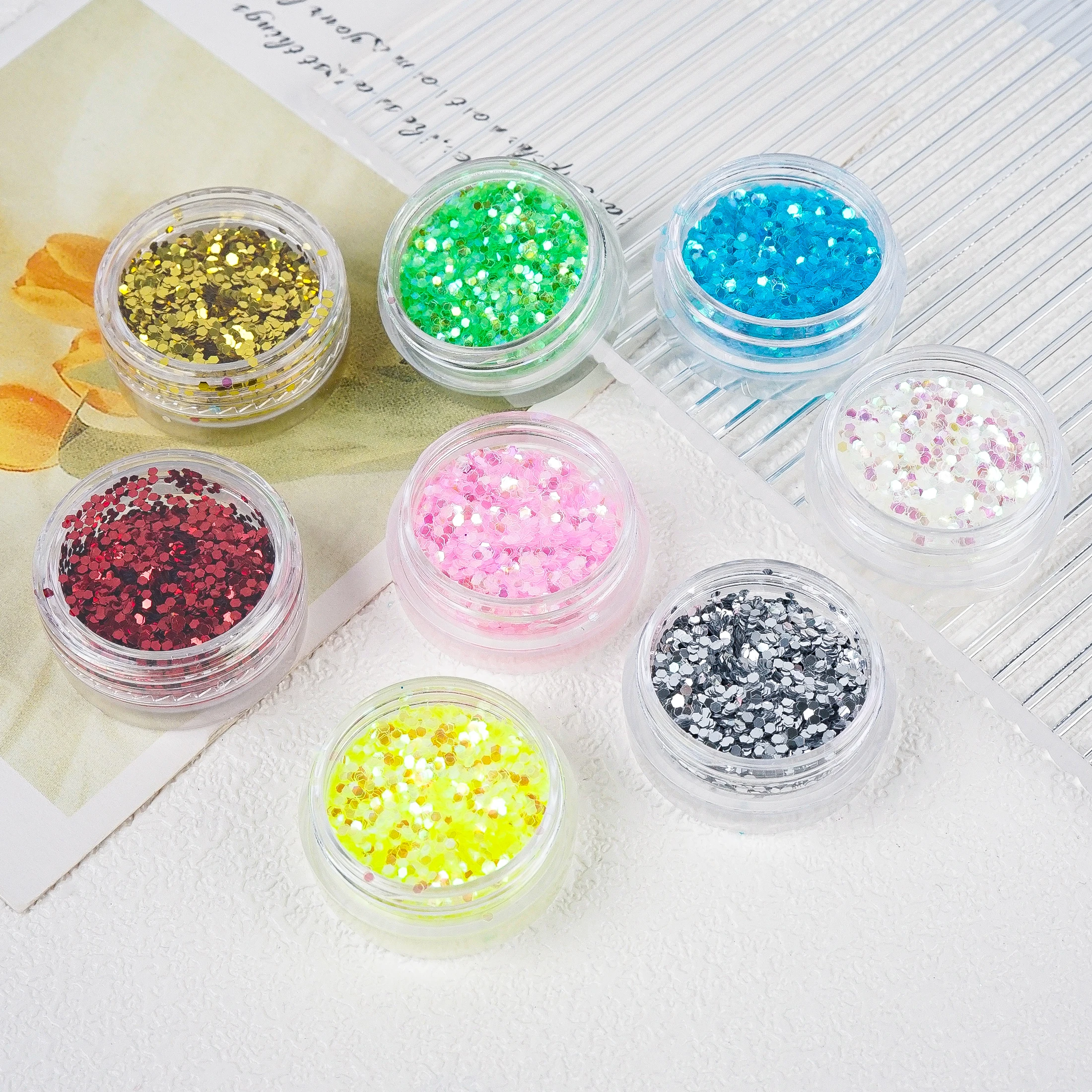 Conjunto de pó fino para nail art, unha polonês, gel uv, acrílico, glitter, diy, ferramentas de decoração, 12 pcs/set