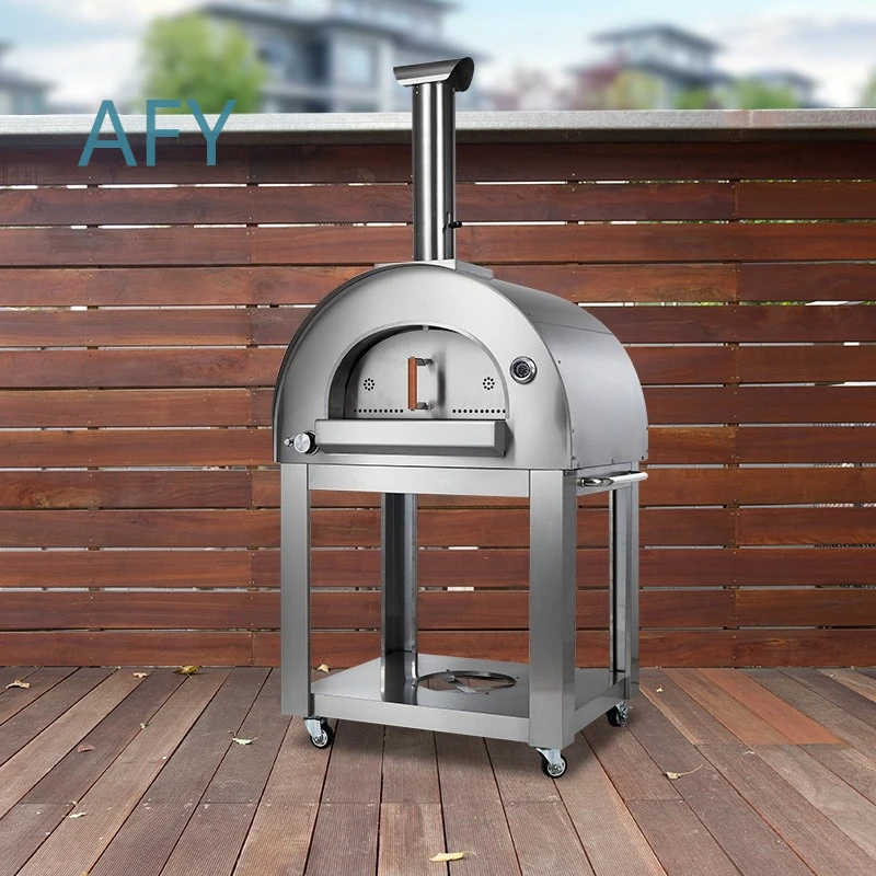 Outdoor Pizza Oven for Stainless Steel Courtyard Grill Charcoal Wood Fired Kiln Stew BBQ Baking Cooking Equipment for Home