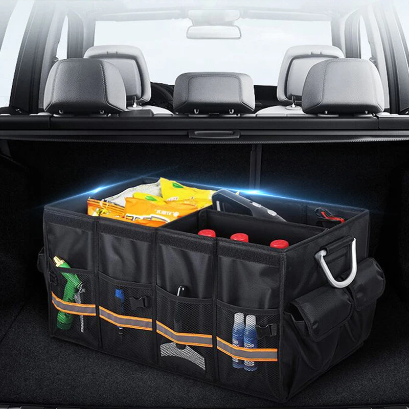 Car Trunk Waterproof Fabric Folding Tunk Storage Oxford Folding Car Storage Car Storage Box Leather Pocket Storage Compartment