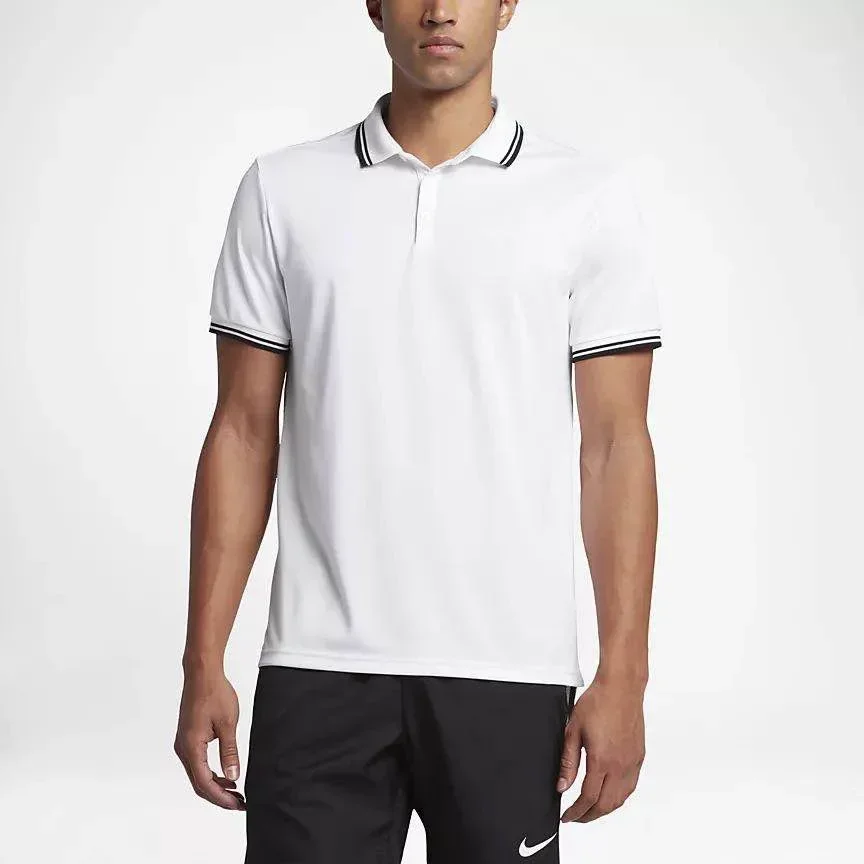 Camisa polo de manga curta masculina, camisa listra de botão, camiseta de negócios respirável, moda casual, 2024