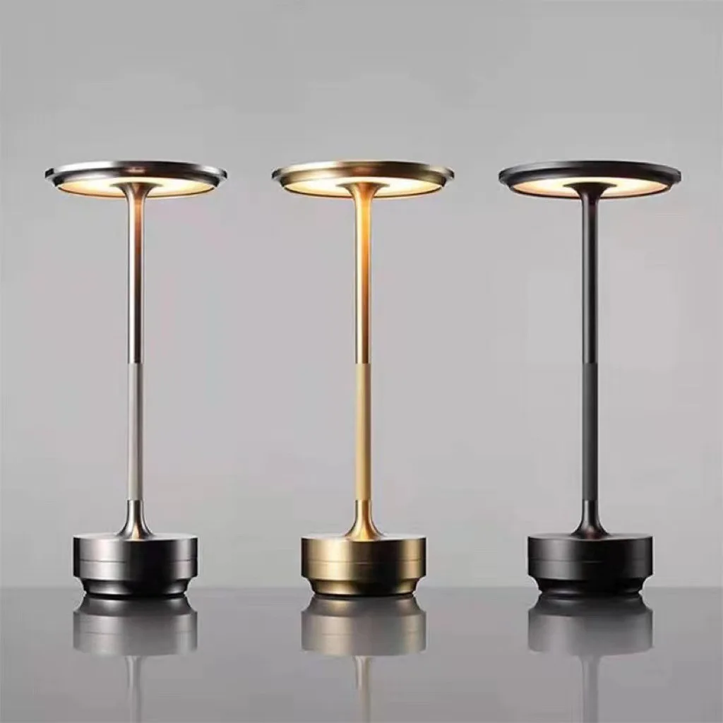 Home Table Lamp Rechargeable Touch Dimming Lamp USB-C Interface Tri Color Light for Bedroom Camping Night Up Desk Lamps