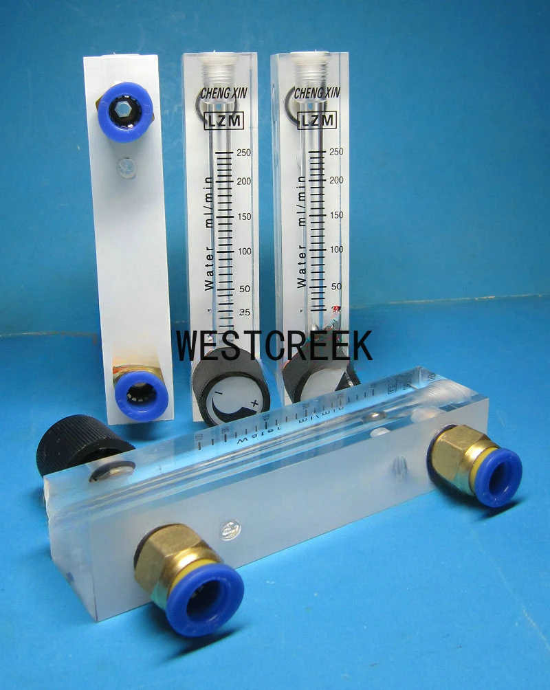 

WESTCREEK LZM-6T Adjustable Panel Flowmeter Water Liquid Small Flowmeter 25-250 ML/min Flow Meter