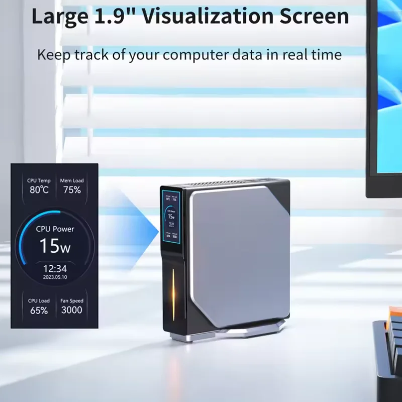 12세대 인텔 트윈 레이크 N150 쿼드 코어 CPU, 윈도우 11 프로, 16GB DDR4, 1TB SSD, WIFI6, BT4.2, 듀얼 기가비트 LAN, 4K HD 게이밍/오피스 PC