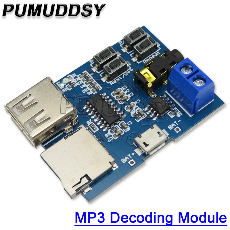 TF Card U Disk MP3 Format Decoder Board Module Amplifier Decoding Audio Player Module