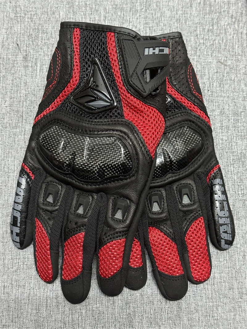 Frühling Herbst Atmungsaktive Leder Motorrad Handschuhe 391 390 Männer Outdoor Motocross Motorrad Reiten Handschuh Guantes Moto – Detail 21