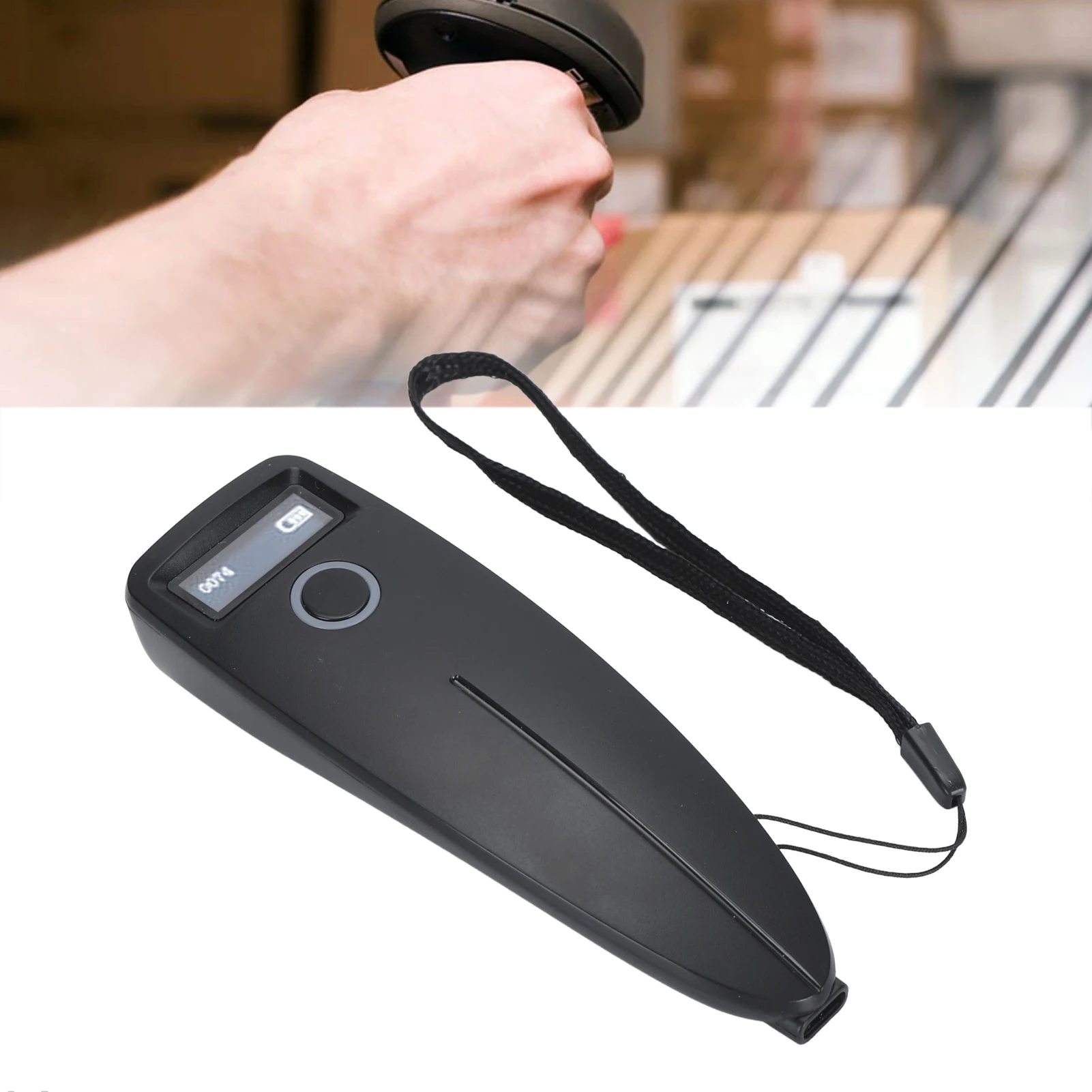 

Wireless Mini Barcode Reader Wired USB Supports Wireless Bluetooth Mini 2D Bluetooth Barcode Scanner for Inventory Management