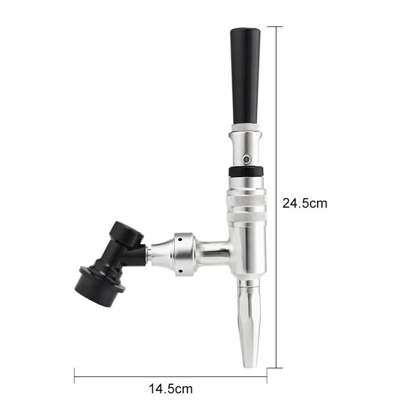 Nitro cold brew Coffee Faucet,304 Stainless Steel Coffee Tap Dispenser with Ball Lock Disconnect Connector,For Stout Beer,Coffee