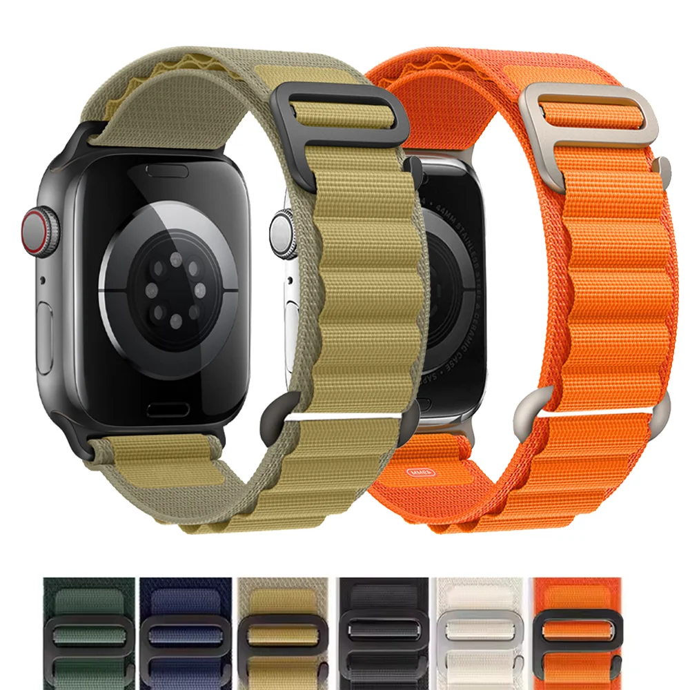Official Alpine Strap for Apple Watch Ultra2 Band 49mm 46mm 40mm 41mm 45 44 42 38mm Nylon Bracelet for iWatch Series 10 9 7 8 se