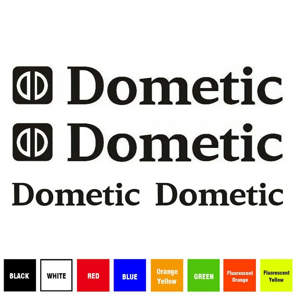FOR DOMETIC CARAVAN CAMPER MOTORHOME 4 PIECE KIT DECALS STICKERS CHOICE COLOURS