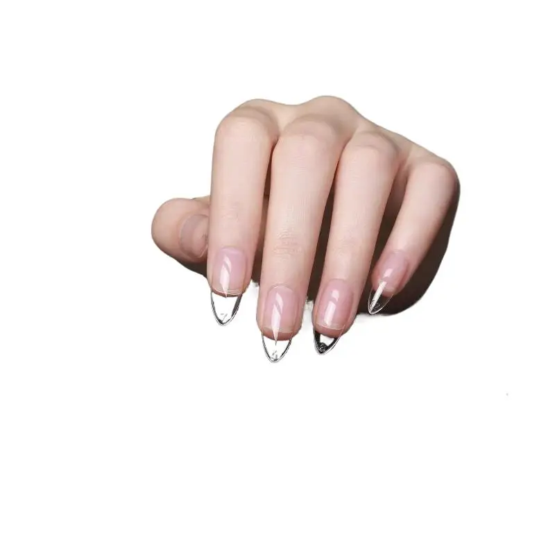 320 Stück Transparente Formgebende Nagelaufkleber Nahtlose Verlängerung Kurze Mandelform Quadratische Mittlere Trapezförmige Kurze Elliptische Nägel – Detail 6