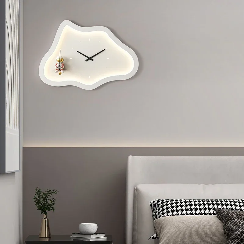 

Creative Cloud Shape LED Wall Light For Bedroom Foyer Dining Children Room Office Sconce With Clock Dropshipping Dimmable