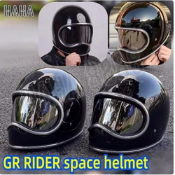 Para motocicletas Harley crucero moto casco protector espacial vintage fibra de vidrio de alta resistencia DAVID 2 serie Japón estilo coreano