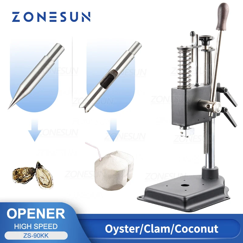 

ZONESUN ZS-90KK Manual Portable Fruit Store Coconut Opening Tool Labor-saving Oyster Shell Opener