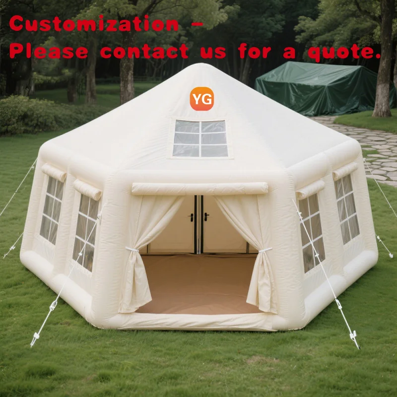 

custom.Luxury Comfortable Inflatable Camping Tent High Quality Oxford Fabric Large Space Family Outdoor Adventures