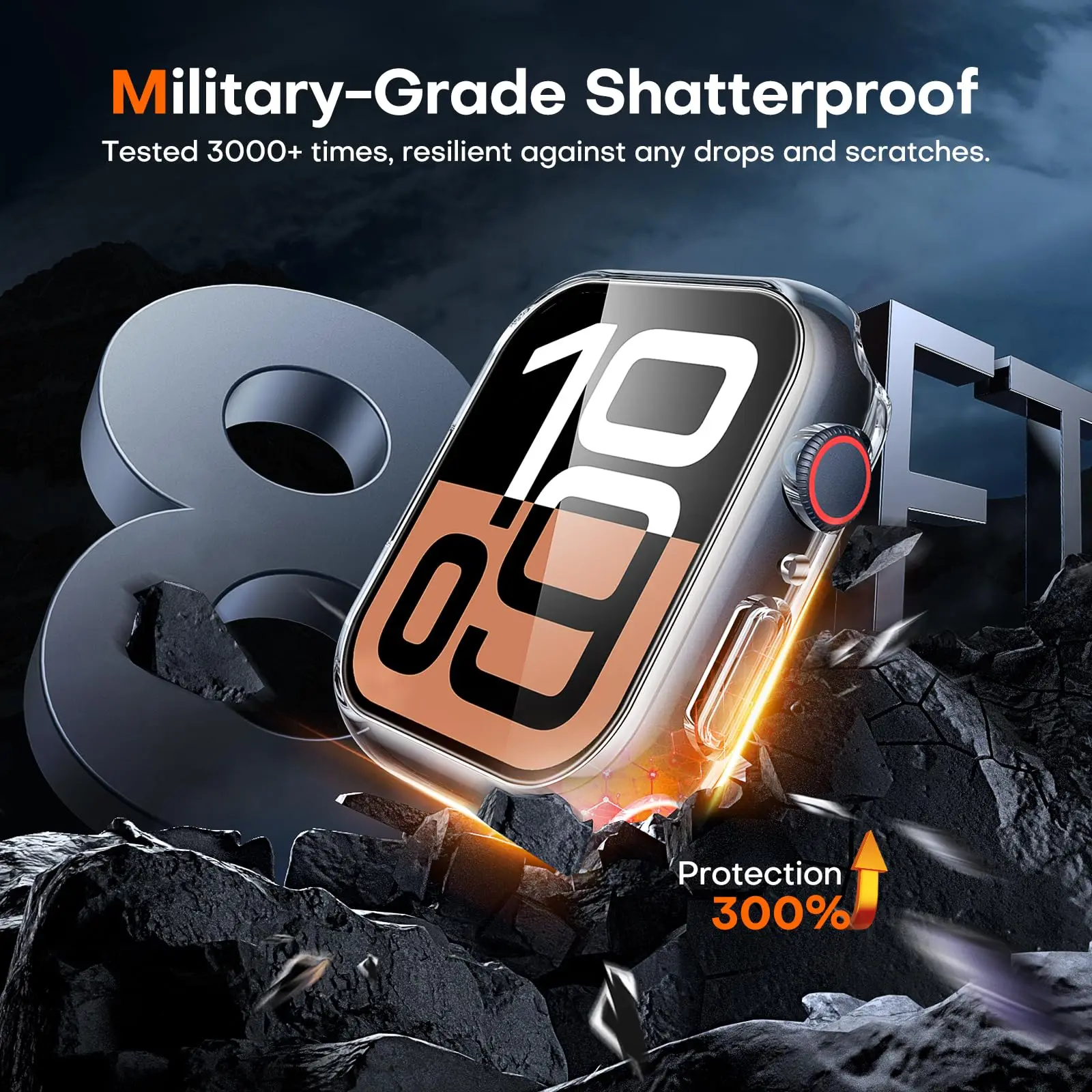 2pcs Tempered Glass Case For Apple Watch Series 11 10 9 8 7 6 SE 46mm 45MM 41MM 42 40mm 44MM Screen Protector Cover Accessories