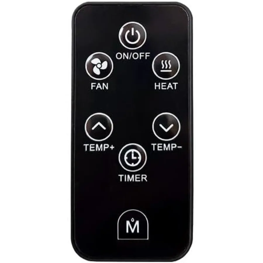 Portable Rolling Infrared Space Heater with LED Touchscreen and Remote Control 12h Timer 1500W Quick Heating for Indoor Use Bla