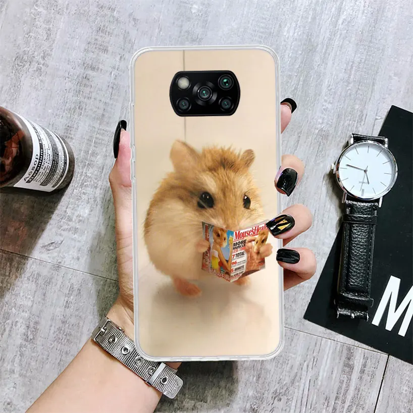 Cute Lovely Pet Hamster Soft Phone Case for Xiaomi Poco X6 X5 X4 Gt X3 Nfc F6 F5 Pro M5s M5 M4 M3 F4 F3 F2 F1 Capa Coque Cover f