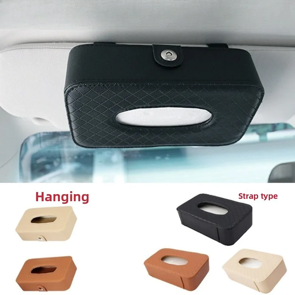 Car Tissue Bag, Leather Sun Baffle, Car Seat Back Pumping Carton, Interior Supplies with Paper Towels, Car Tissue Box