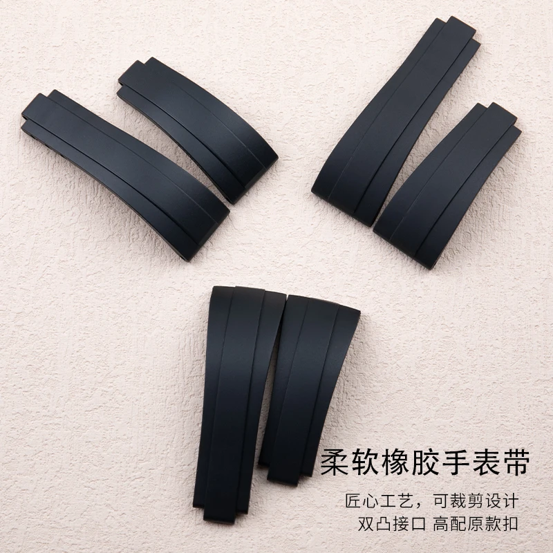 20mm Rubber Short Buckle Watchband for Rolex Daytona Submariner Role OYSTERFLEX Yacht Master Small waterproof Silicone Strap