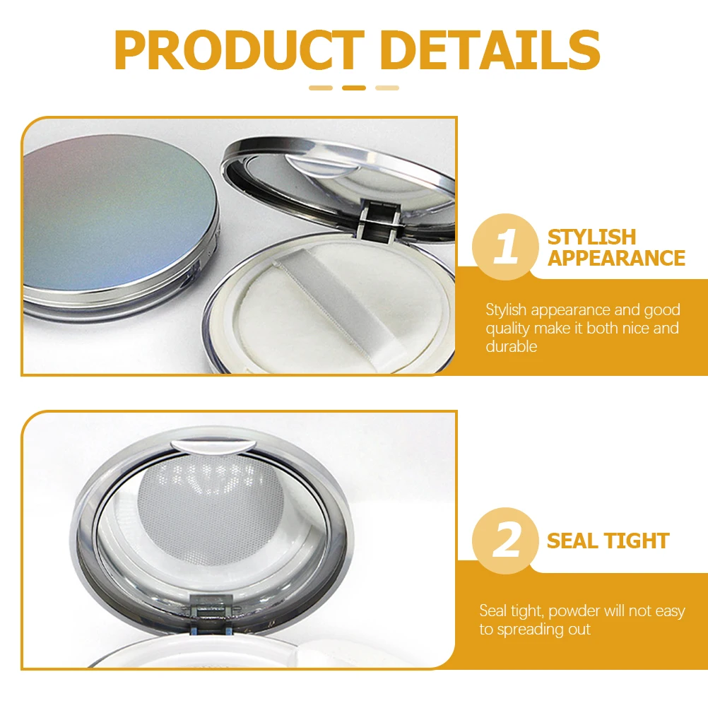 

2pcs Anti-Leak Loose Powder Box Travel Container Makeup Cosmetics Storage Ultra Thin Design Durable Portable Cases for Blusher